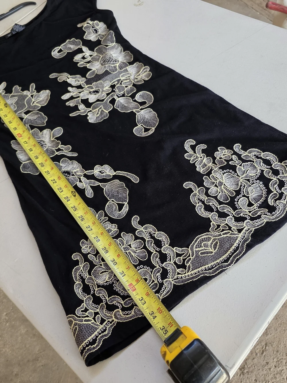 NWT INC International Concepts Black Floral Embroidered Tapestry Dress